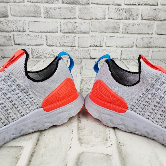 Nike React Phantom Run Flyknit 2 Women's Sz 8 White Orange Athletic Gym Sneakers - Picture 4 of 10